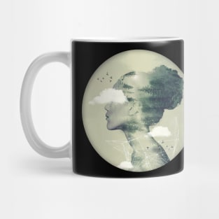 Double Exposure Forest Mug